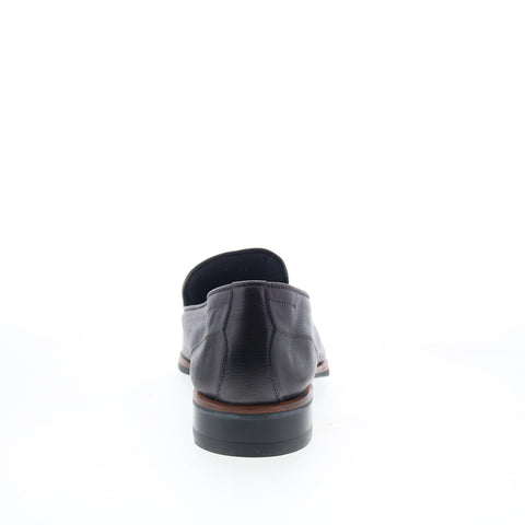 Di Bianco Maranello Mens Brown Leather Slip On Loafers & Slip Ons Casual Shoes