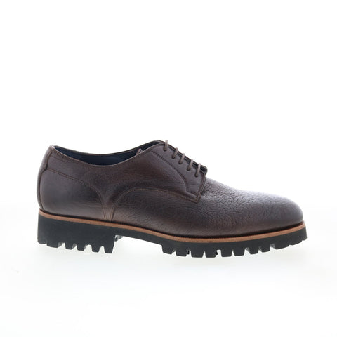 Di Bianco Marano Mens Brown Leather Lace Up Oxfords & Lace Ups Casual Shoes