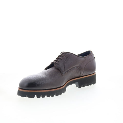 Di Bianco Marano Mens Brown Leather Lace Up Oxfords & Lace Ups Casual Shoes