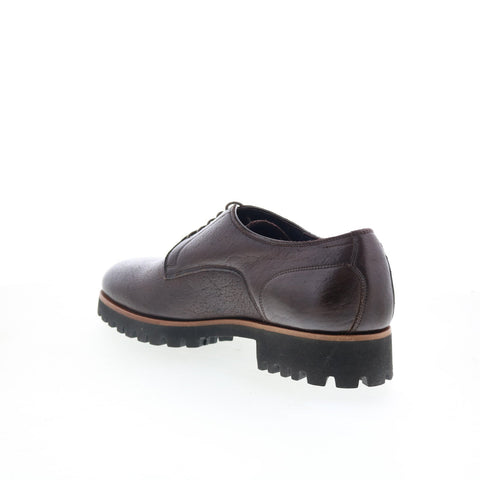 Di Bianco Marano Mens Brown Leather Lace Up Oxfords & Lace Ups Casual Shoes