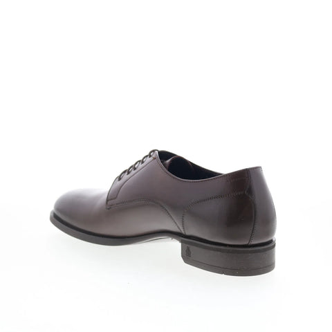 Di Bianco Marano Mens Brown Leather Lace Up Oxfords & Lace Ups Plain Toe Shoes