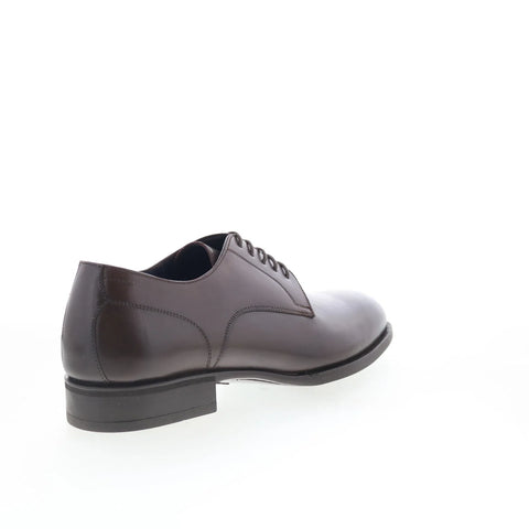 Di Bianco Marano Mens Brown Leather Lace Up Oxfords & Lace Ups Plain Toe Shoes