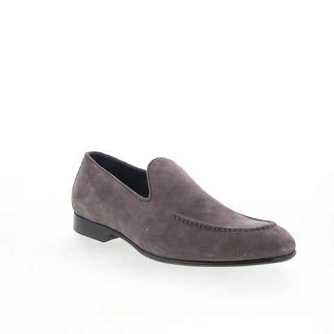 Pastori by Di Bianco Marcus Mens Gray Suede Loafers & Slip Ons Penny Shoes