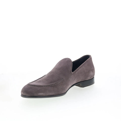 Pastori by Di Bianco Marcus Mens Gray Suede Loafers & Slip Ons Penny Shoes
