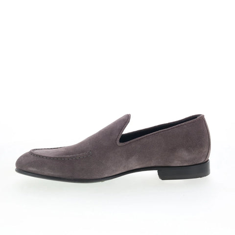 Pastori by Di Bianco Marcus Mens Gray Suede Loafers & Slip Ons Penny Shoes