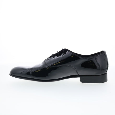 Di Bianco Marianella Mens Black Leather Oxfords & Lace Ups Plain Toe Shoes