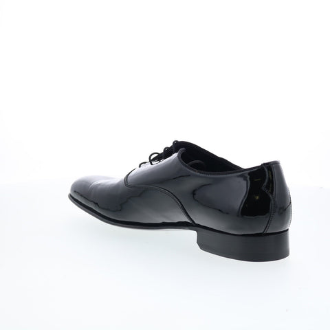 Di Bianco Marianella Mens Black Leather Oxfords & Lace Ups Plain Toe Shoes