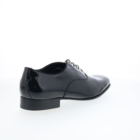 Di Bianco Marianella Mens Black Leather Oxfords & Lace Ups Plain Toe Shoes