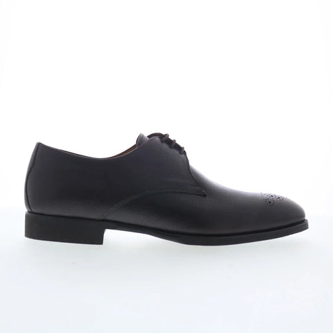 Di Bianco Marmo Mens Brown Leather Lace Up Oxfords & Lace Ups Casual Shoes