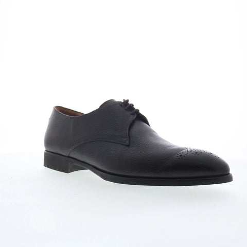 Di Bianco Marmo Mens Brown Leather Lace Up Oxfords & Lace Ups Casual Shoes