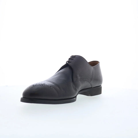 Di Bianco Marmo Mens Brown Leather Lace Up Oxfords & Lace Ups Casual Shoes