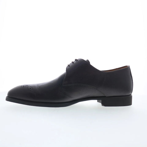 Di Bianco Marmo Mens Brown Leather Lace Up Oxfords & Lace Ups Casual Shoes