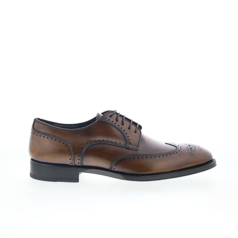 Di Bianco Matera Mens Brown Oxfords & Lace Ups Wingtip & Brogue Shoes
