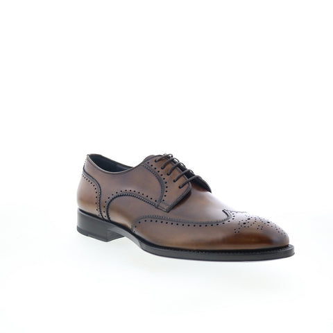 Di Bianco Matera Mens Brown Oxfords & Lace Ups Wingtip & Brogue Shoes