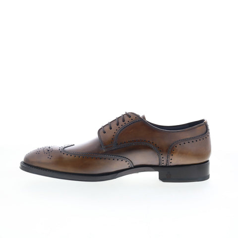 Di Bianco Matera Mens Brown Oxfords & Lace Ups Wingtip & Brogue Shoes