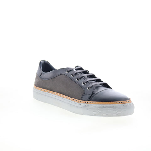 Di Bianco Messina Mens Gray Suede Lace Up Lifestyle Sneakers Shoes