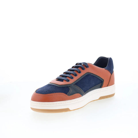 Di Bianco Horween Mens Black Leather Lace Up Lifestyle Sneakers Shoes