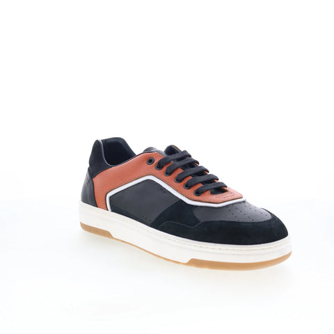 Di Bianco Horween Mens Blue Leather Lace Up Lifestyle Sneakers Shoes