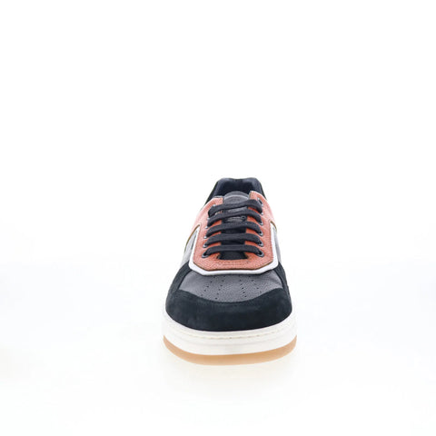 Di Bianco Horween Mens Blue Leather Lace Up Lifestyle Sneakers Shoes