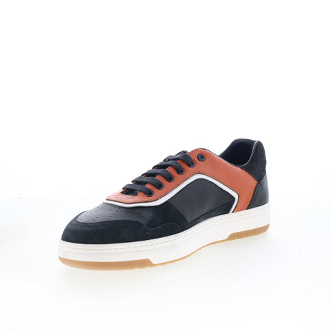 Di Bianco Horween Mens Blue Leather Lace Up Lifestyle Sneakers Shoes