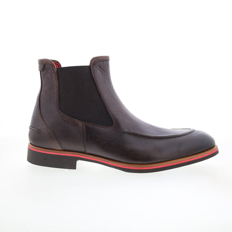 Di Bianco Minori Mens Brown Leather Slip On Chelsea Boots