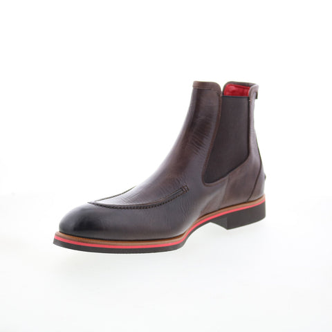 Di Bianco Minori Mens Brown Leather Slip On Chelsea Boots