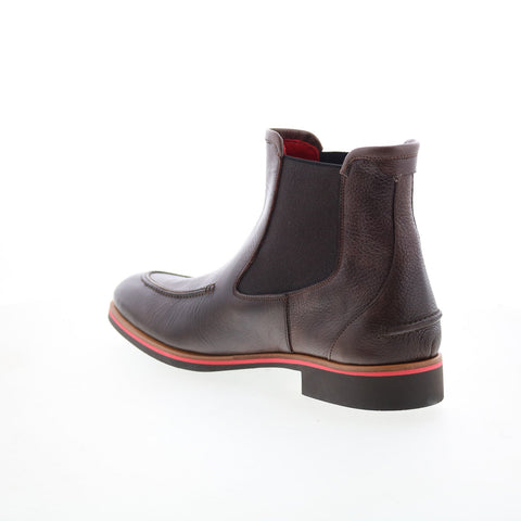 Di Bianco Minori Mens Brown Leather Slip On Chelsea Boots