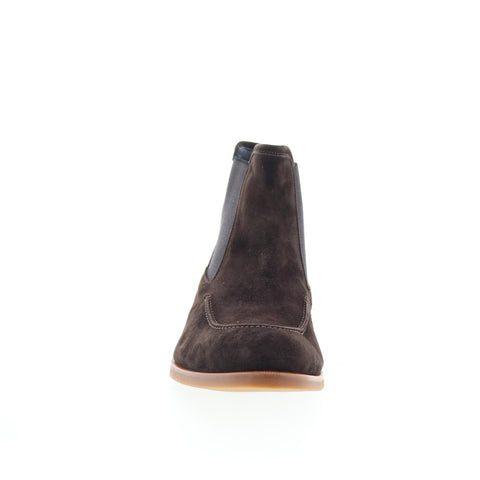 Di Bianco Minori Mens Brown Suede Slip On Chelsea Boots