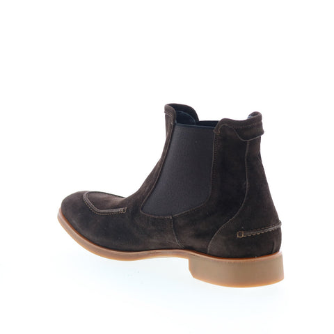 Di Bianco Minori Mens Brown Suede Slip On Chelsea Boots