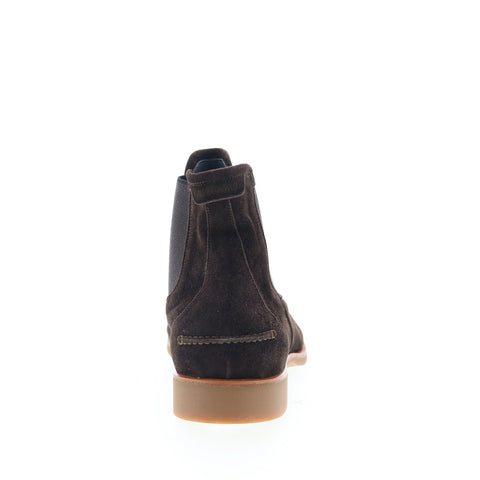 Di Bianco Minori Mens Brown Suede Slip On Chelsea Boots