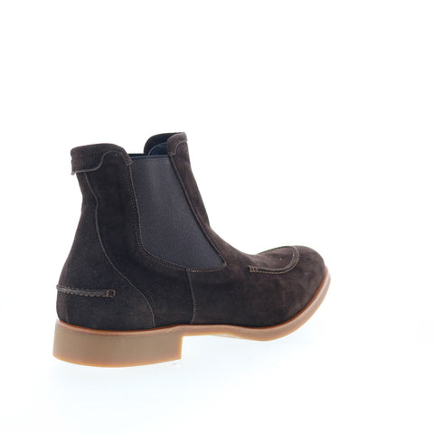 Di Bianco Minori Mens Brown Suede Slip On Chelsea Boots
