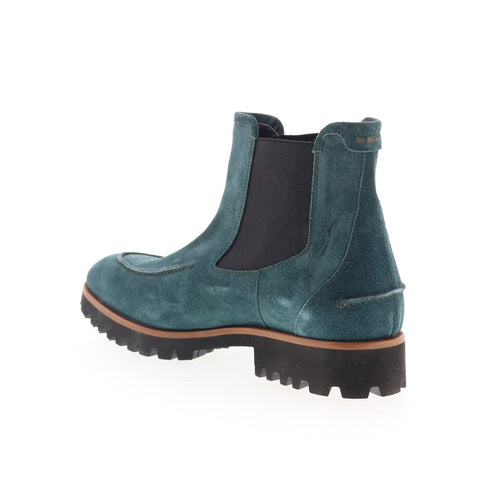 Di Bianco Minori Mens Green Suede Slip On Chelsea Boots