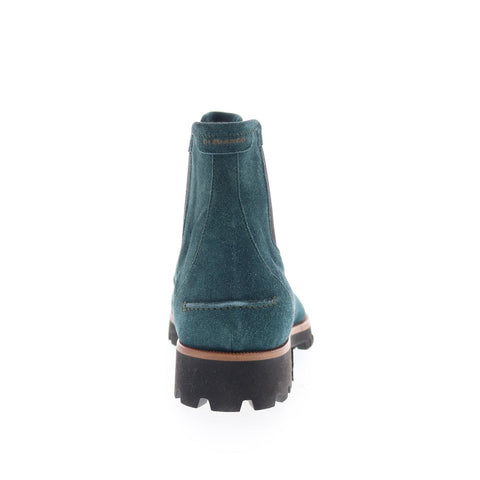 Di Bianco Minori Mens Green Suede Slip On Chelsea Boots