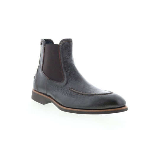 Di Bianco Minori Mens Brown Leather Slip On Chelsea Boots