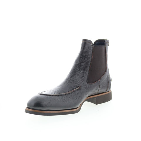 Di Bianco Minori Mens Brown Leather Slip On Chelsea Boots