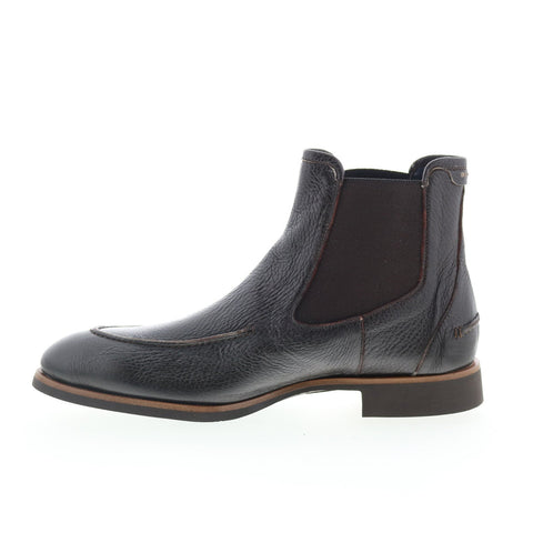 Di Bianco Minori Mens Brown Leather Slip On Chelsea Boots