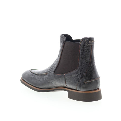 Di Bianco Minori Mens Brown Leather Slip On Chelsea Boots
