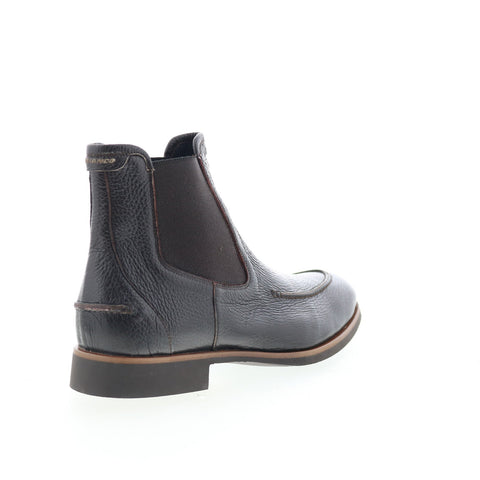 Di Bianco Minori Mens Brown Leather Slip On Chelsea Boots