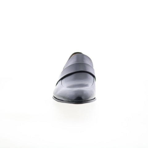 Di Bianco Mira Mens Black Leather Slip On Loafers & Slip Ons Casual Shoes
