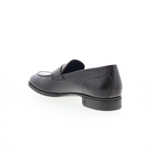 Di Bianco Miseno Mens Brown Leather Slip On Loafers & Slip Ons Penny Shoes