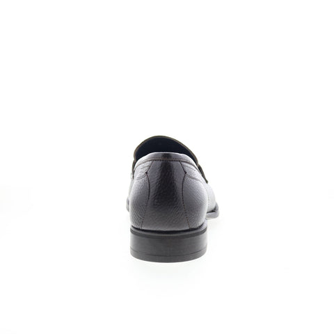 Di Bianco Miseno Mens Brown Leather Slip On Loafers & Slip Ons Penny Shoes