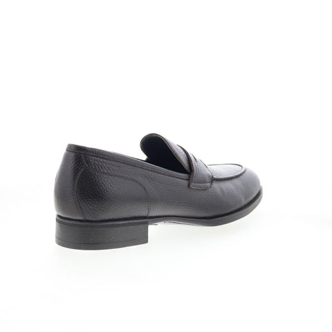 Di Bianco Miseno Mens Brown Leather Slip On Loafers & Slip Ons Penny Shoes