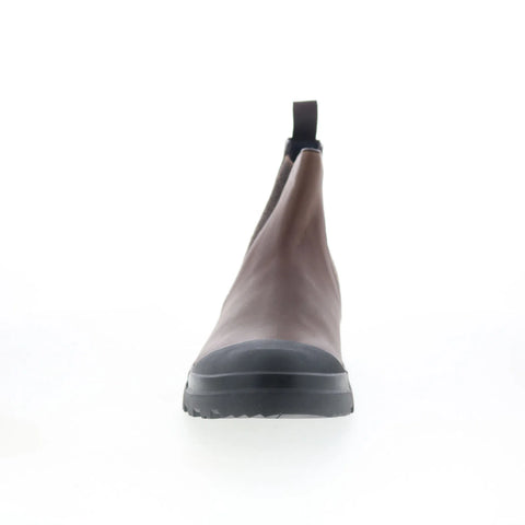 Di Bianco Moena Mens Brown Leather Slip On Chelsea Boots