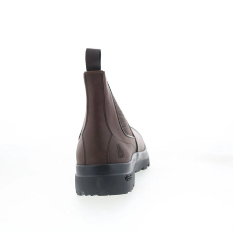Di Bianco Moena Mens Brown Leather Slip On Chelsea Boots