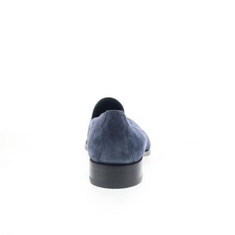 Di Bianco Monforte Mens Blue Suede Slip On Loafers & Slip Ons Casual Shoes