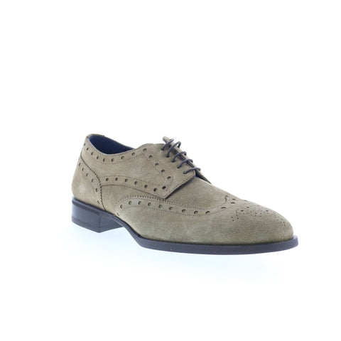 Di Bianco Monta Gnana Mens Gray Oxfords & Lace Ups Wingtip & Brogue Shoes