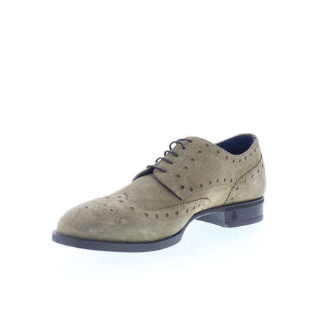 Di Bianco Monta Gnana Mens Gray Oxfords & Lace Ups Wingtip & Brogue Shoes