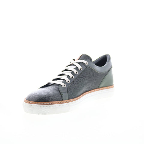 Di Bianco Monti Bosco Mens Black Leather Lace Up Lifestyle Sneakers Shoes