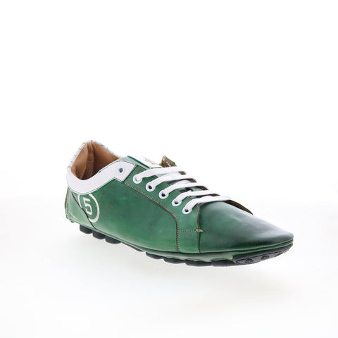Di Bianco Monza Mens Green Suede Lace Up Lifestyle Sneakers Shoes