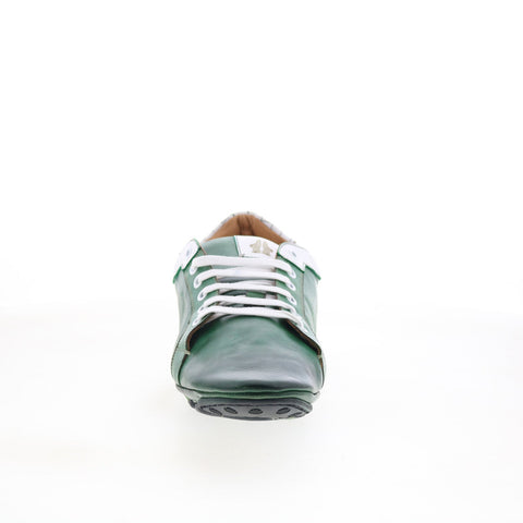 Di Bianco Monza Mens Green Suede Lace Up Lifestyle Sneakers Shoes
